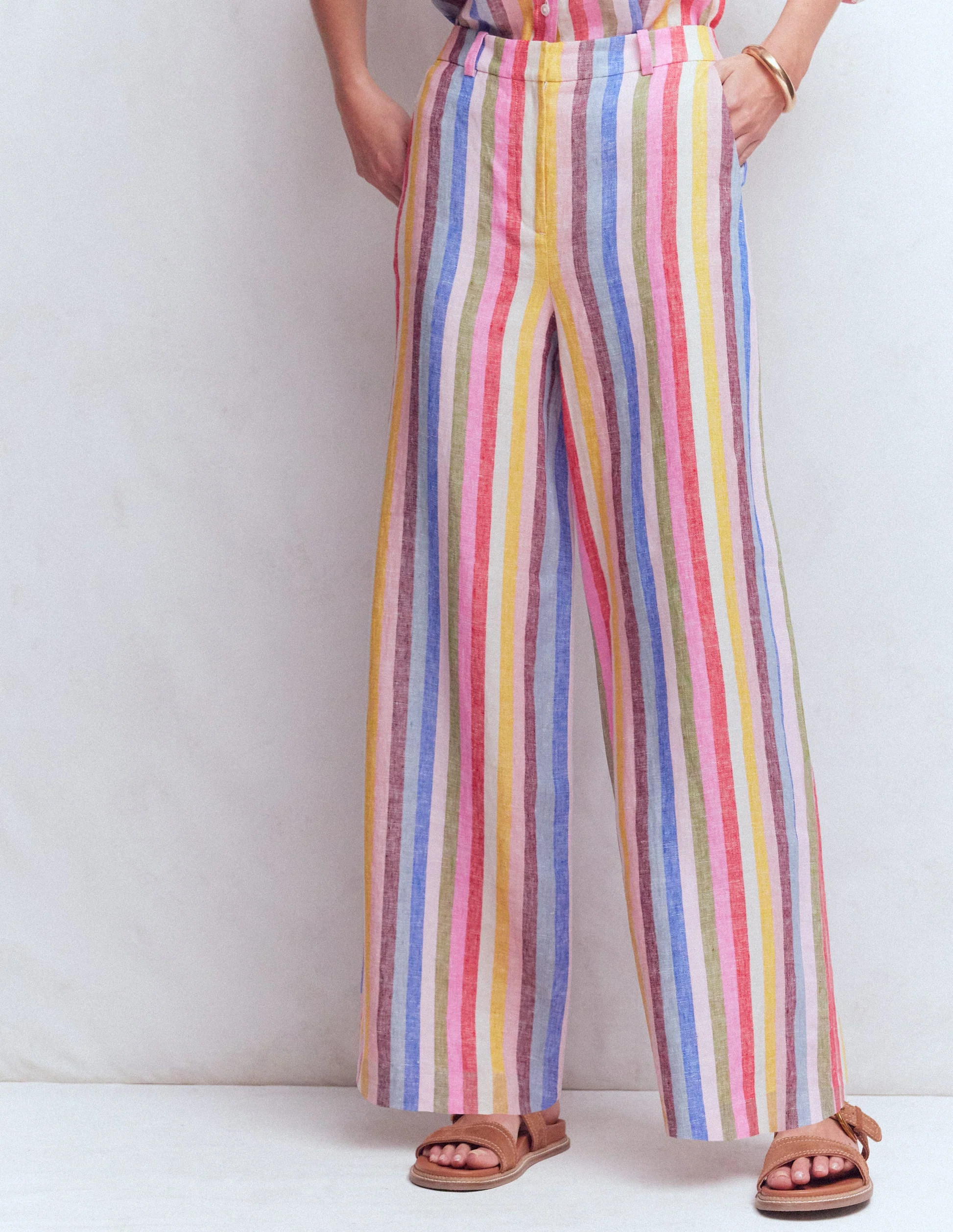 Belgravia Linen Pants-Multi Stripe | Boden (US)