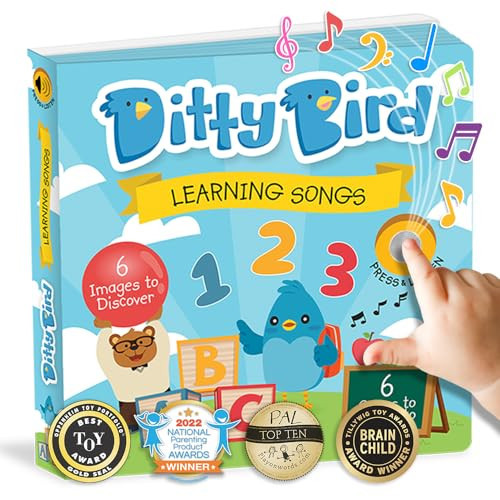 Ditty Bird Musical Books for Toddlers | Fun Children's Nursery Rhyme Book | The Alphabet Book with Sound | Interactive Toddler Books for 1 Year Old to 3 Year Olds | Sturdy Baby Sound Books | Amazon (US)
