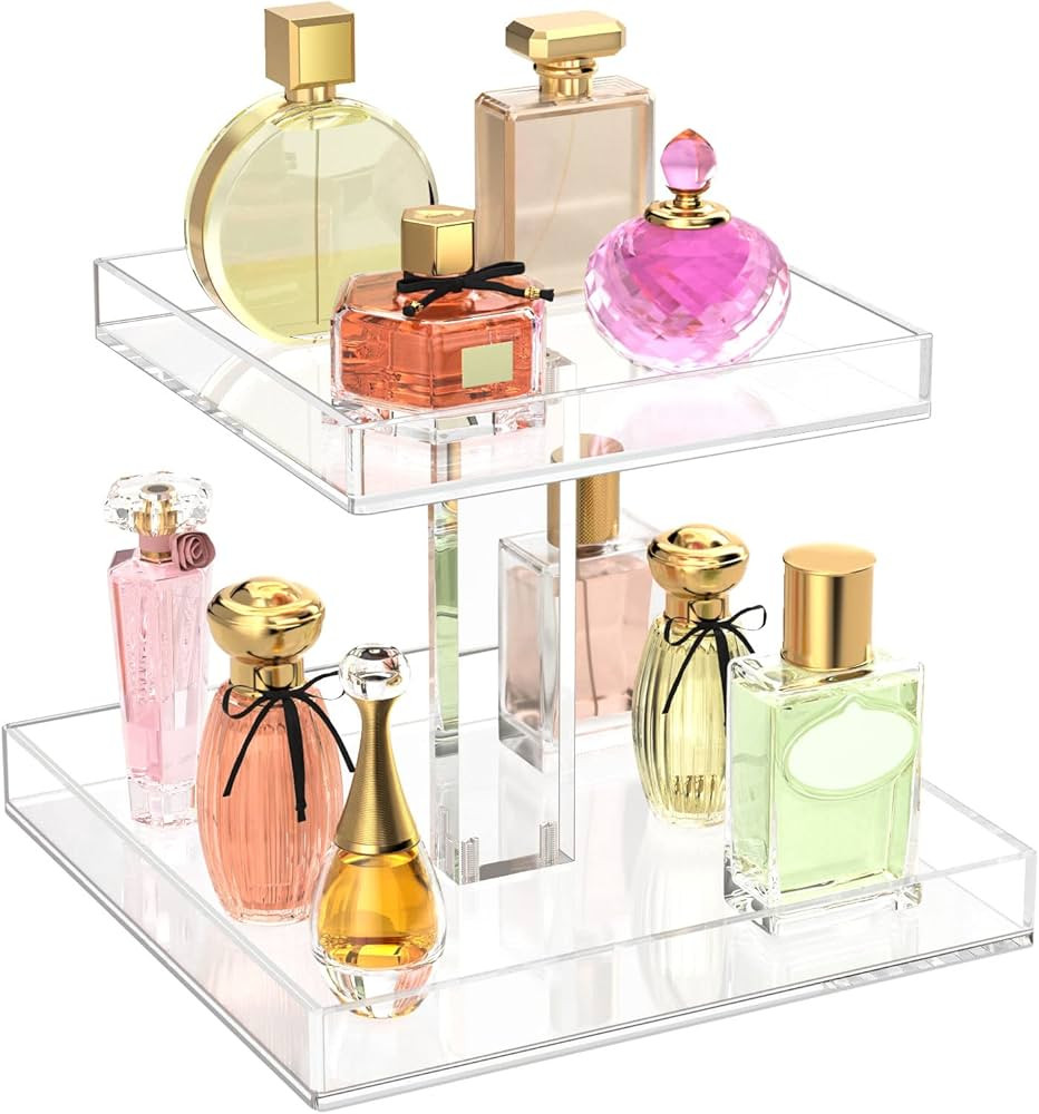 NIUBEE 2-Tier Acrylic Bathroom Cosmetic Storage Organizer for Dresser and Countertop - Standing P... | Amazon (US)