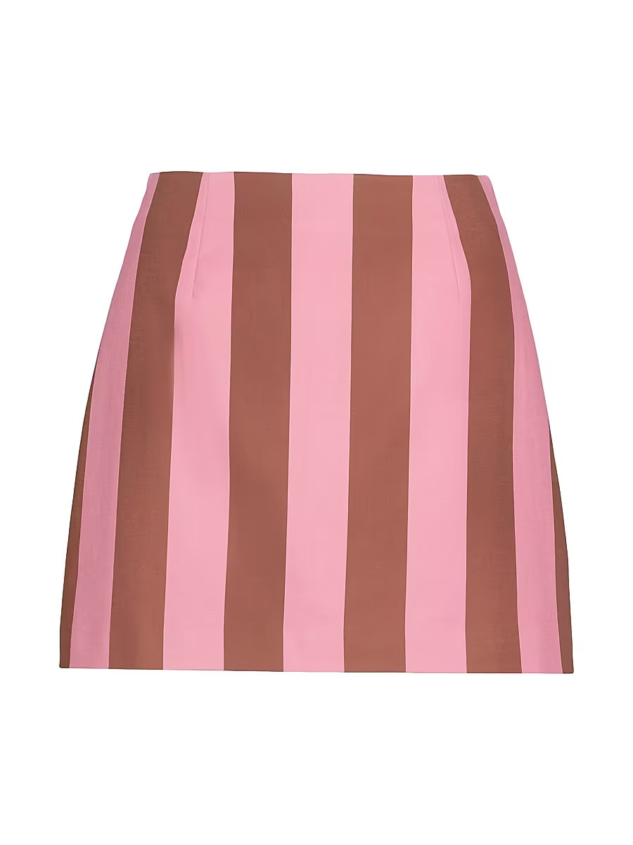Women's The Hallie Skirt - Coral Cabana Stripe - Size XXXS | Saks Fifth Avenue