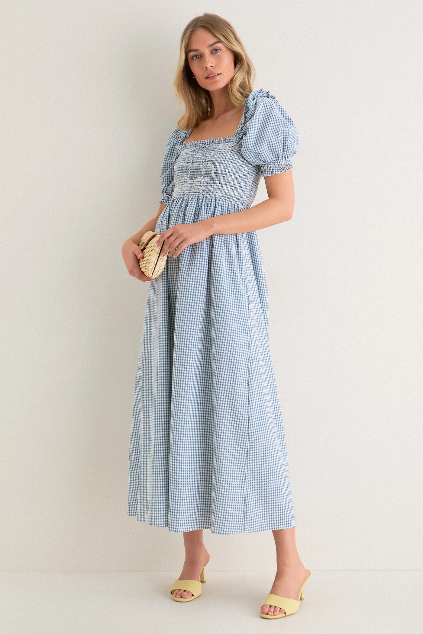 Teal Gingham Scarlett Midi Nap Dress | Tuckernuck (US)