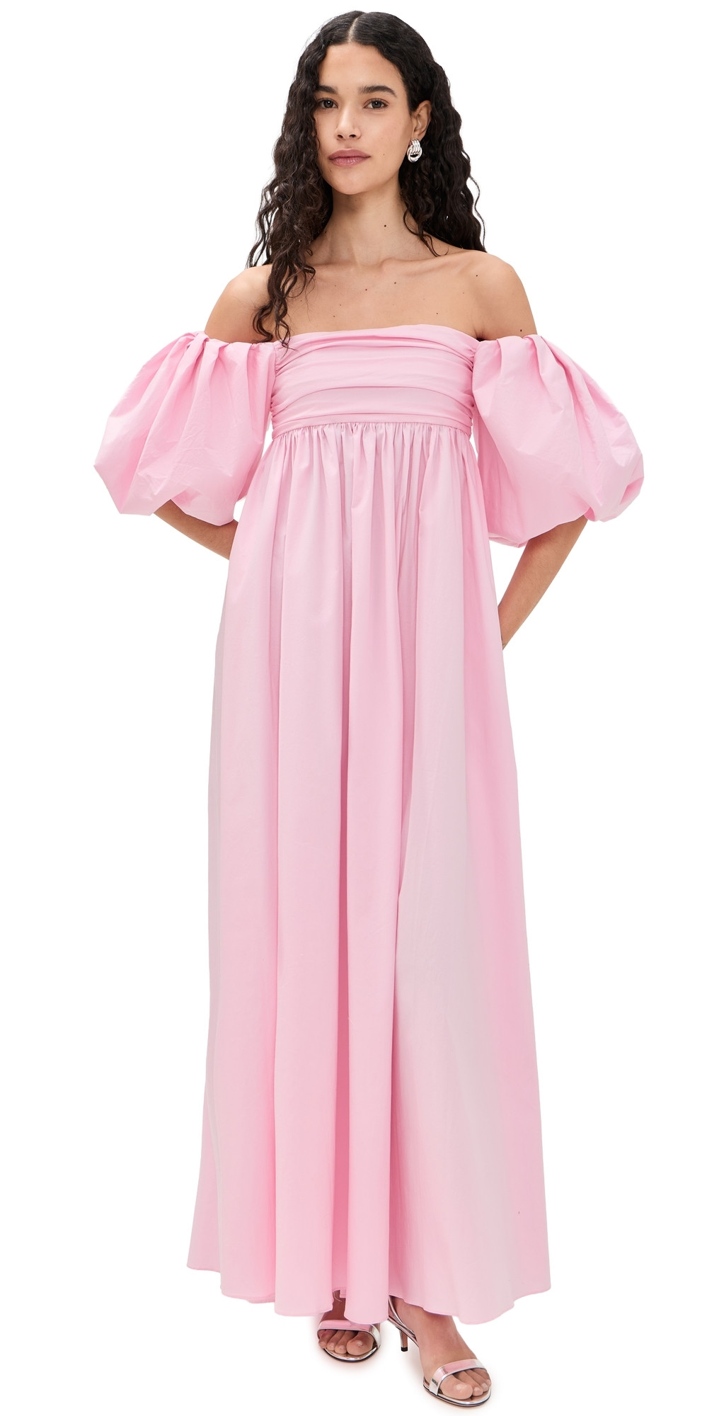 CAROLINE CONSTAS Emilia Maxi Dress Peony Pink S | Shopbop