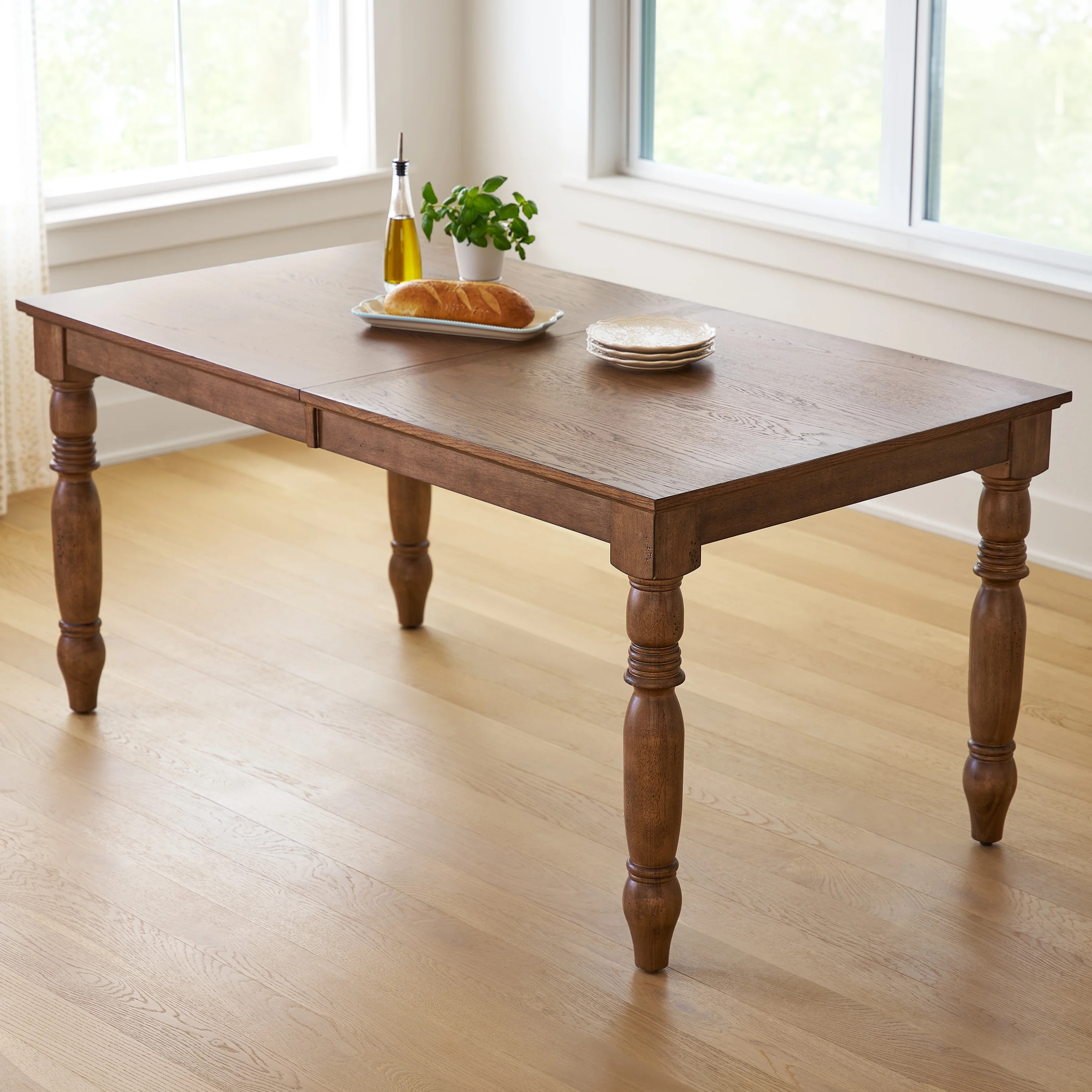 Pioneer Woman Harper Extendable Wood Dining Table, Homestead Brown | Walmart (US)