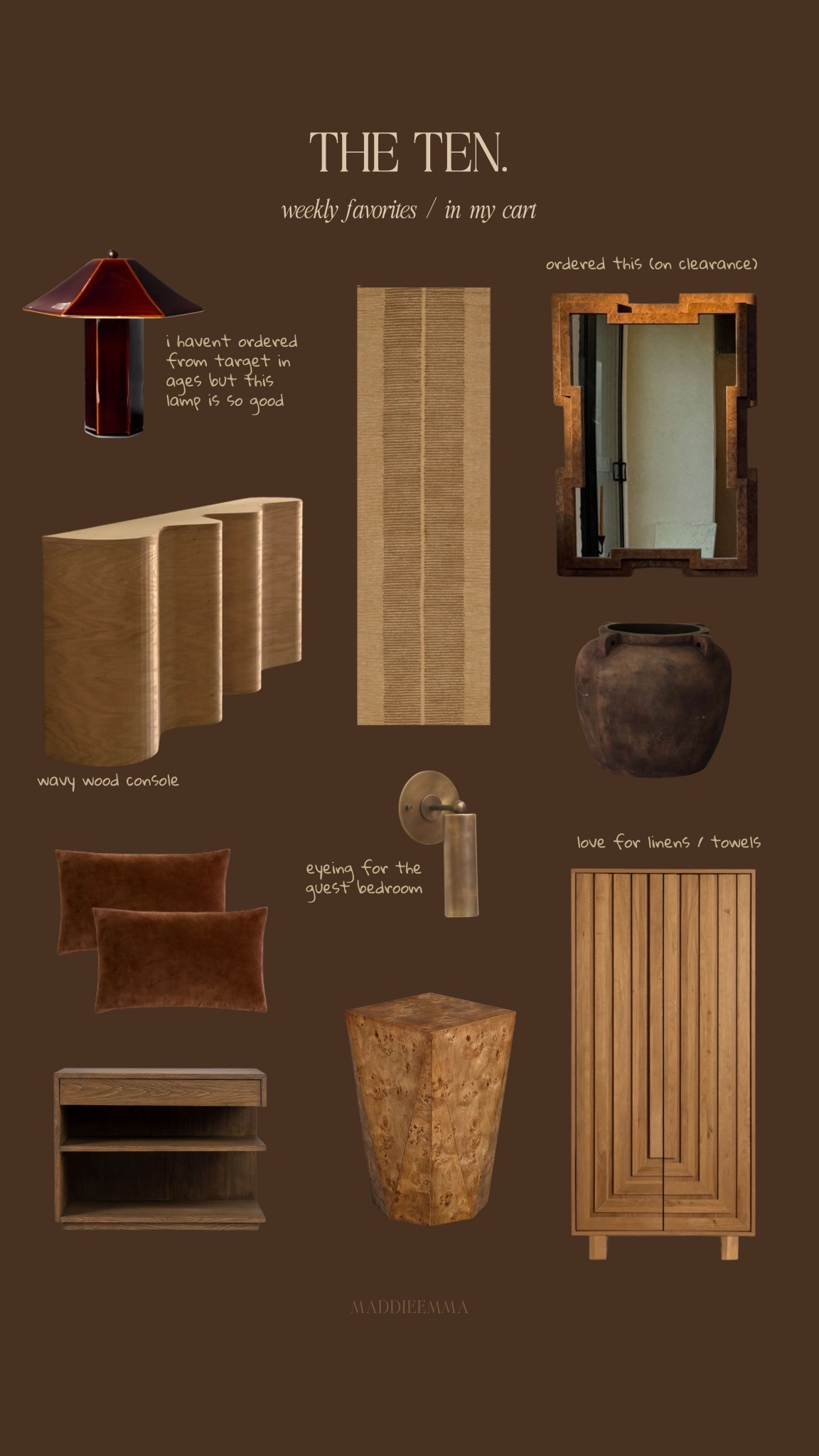 The ten: weekly favorites and in my cart 