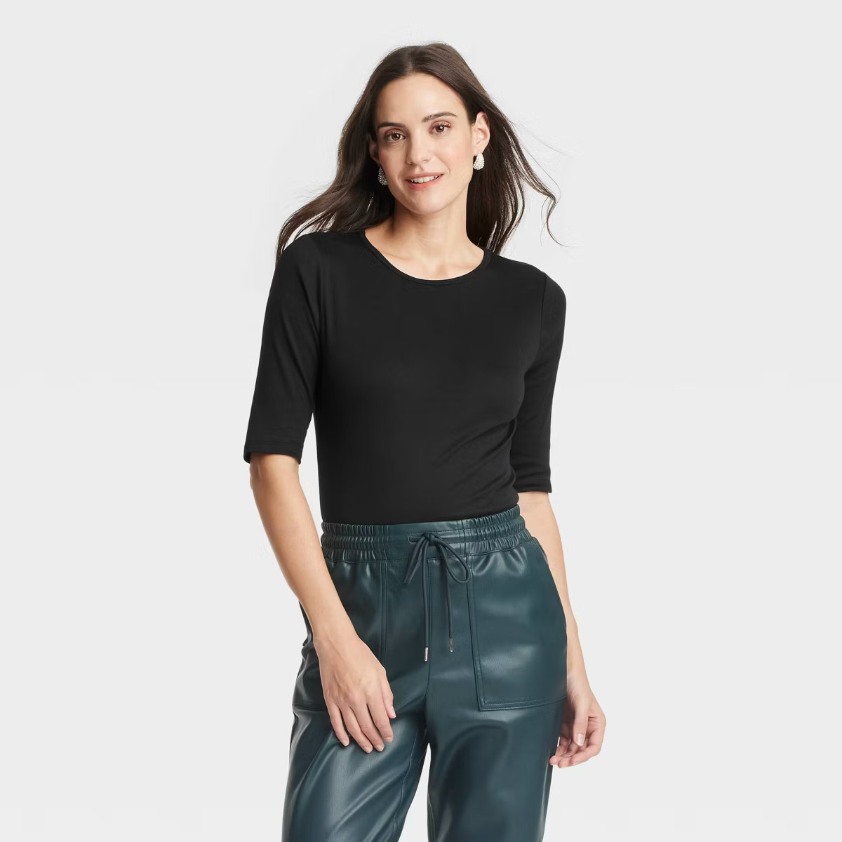 Women's Slim Fit Elbow Sleeve T-Shirt - A New Day™ | Target