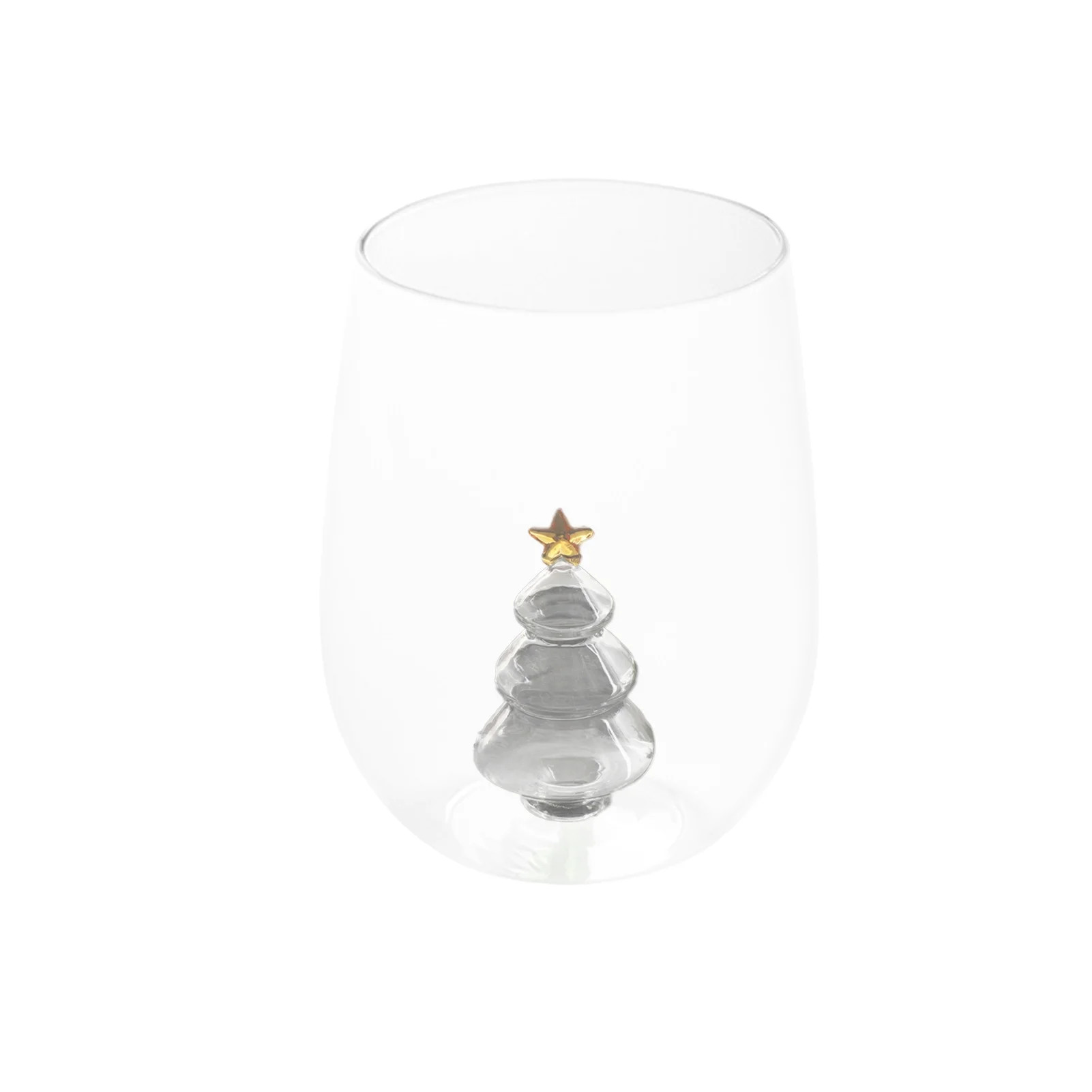 Sylvtty 500ml Christmas Tree Glass 16oz Stemless Wine Glass for Festival Parties Glassware Festiv... | Walmart (US)
