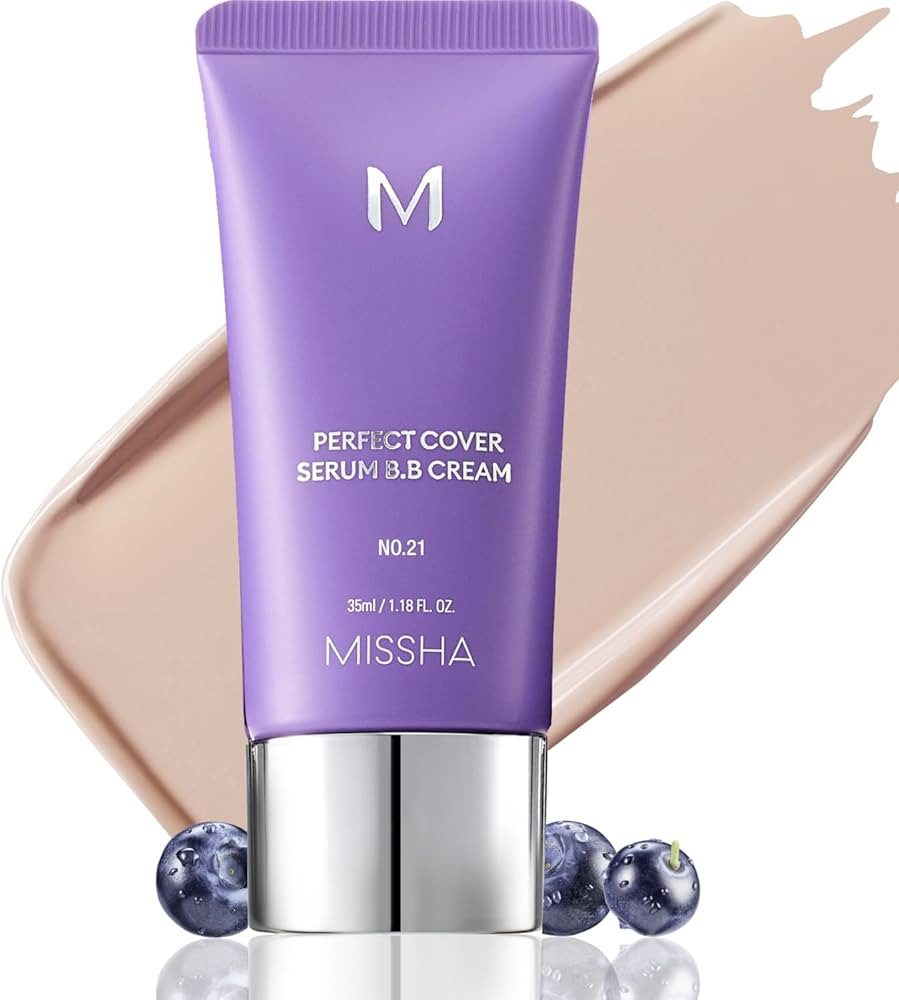MISSHA M PERFECT COVER SERUM BB CREAM No.21 Light Beige - Light with Cool Undertone, BB Cream by ... | Amazon (US)