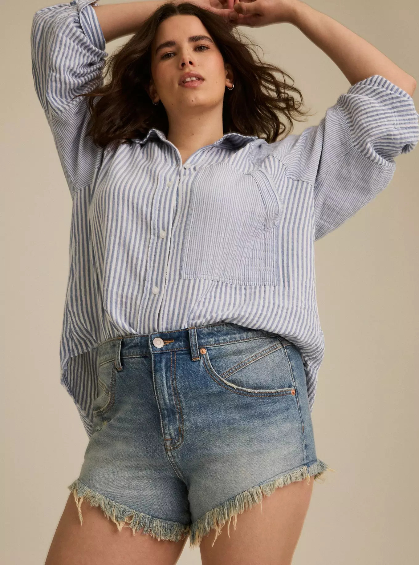 Festi 3'' Ultra High-Rise Cheeky Denim Short | Torrid (US & Canada)