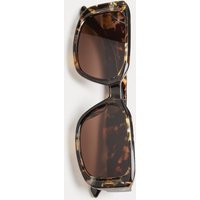 M&S Rectangle Chunky Sunglasses Brown Mix | Marks & Spencer (UK)