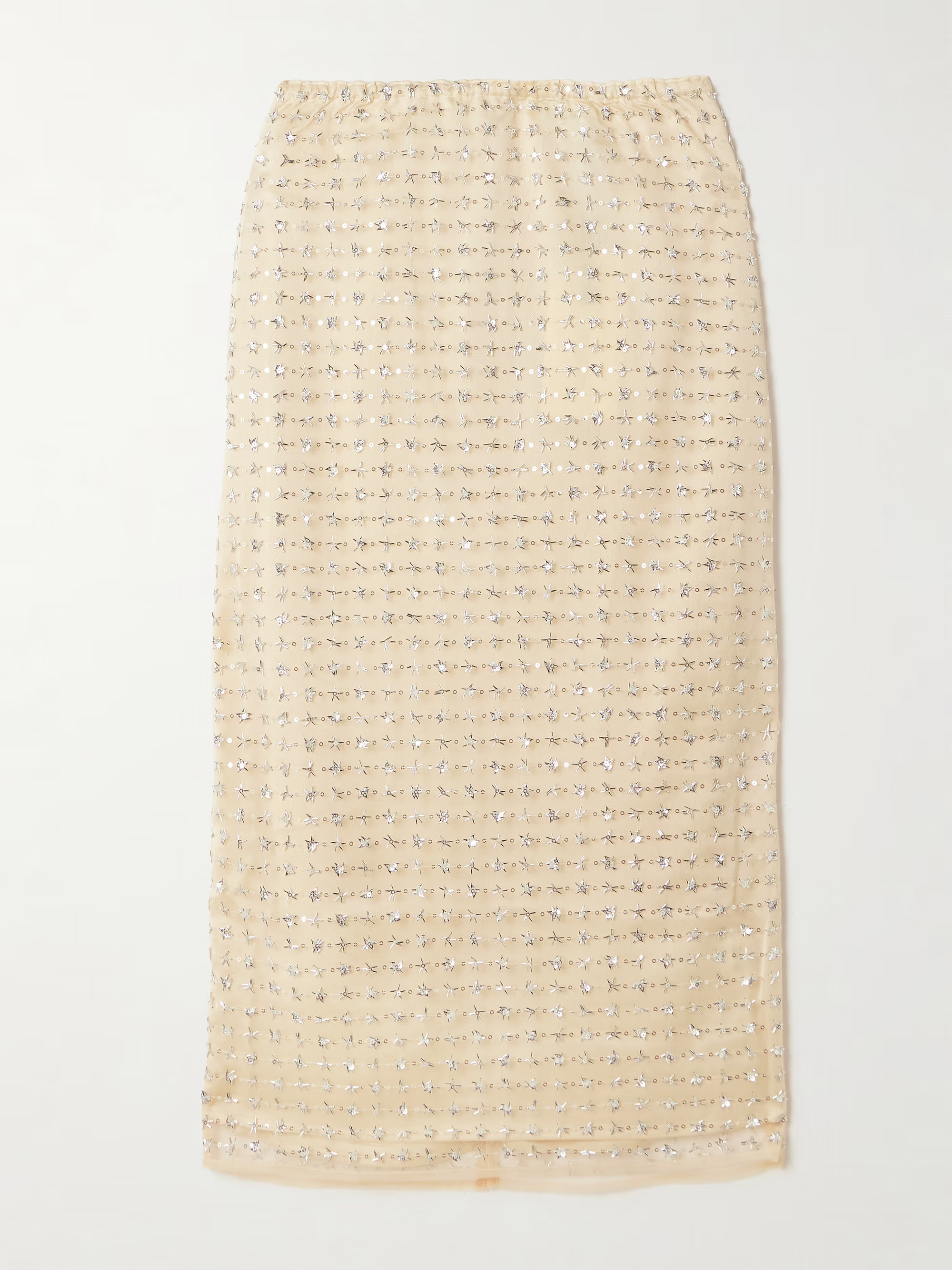 Ciara layered embellished tulle midi skirt | NET-A-PORTER (US)