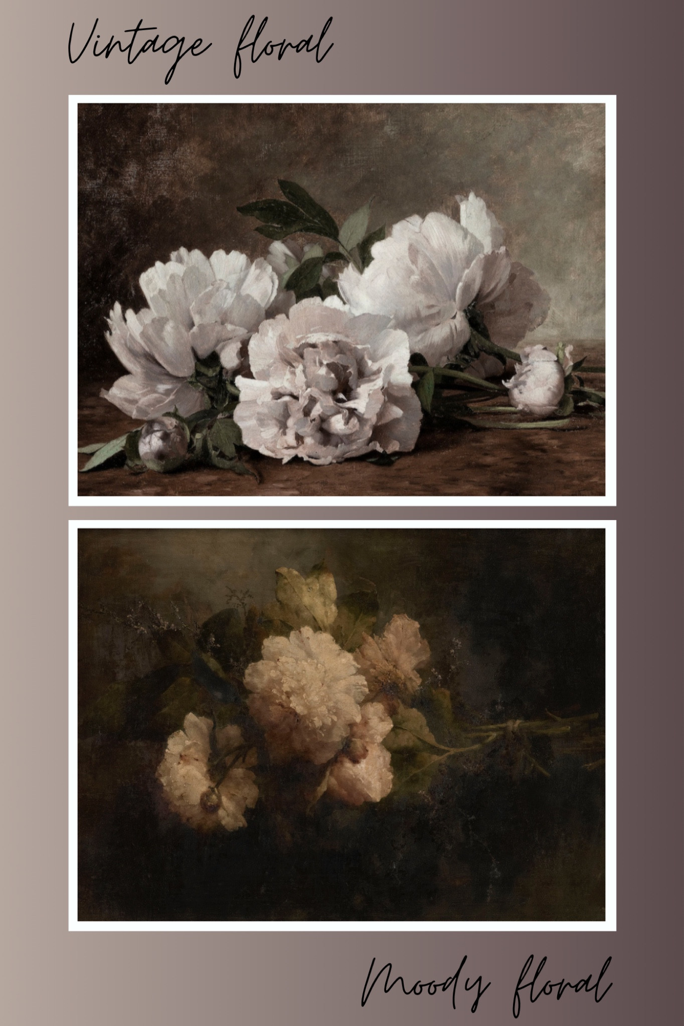 Moody and vintage floral oil paintings and digital prints. Perfect transitional art from Winter through Spring. 

#LTKsalealert #LTKSeasonal #LTKhome