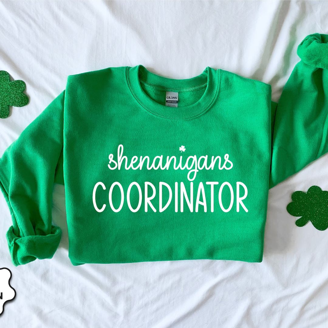 Shenanigans Coordinator Sweatshirt, Cute Shamrocks Sweatshirt, Womens St Patrick's Day Sweatshirt... | Etsy (US)