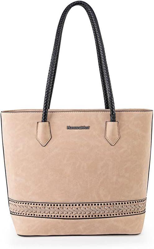 Montana West Large Tote Bags for Women Purses and Handbags with Zipper | Amazon (US)