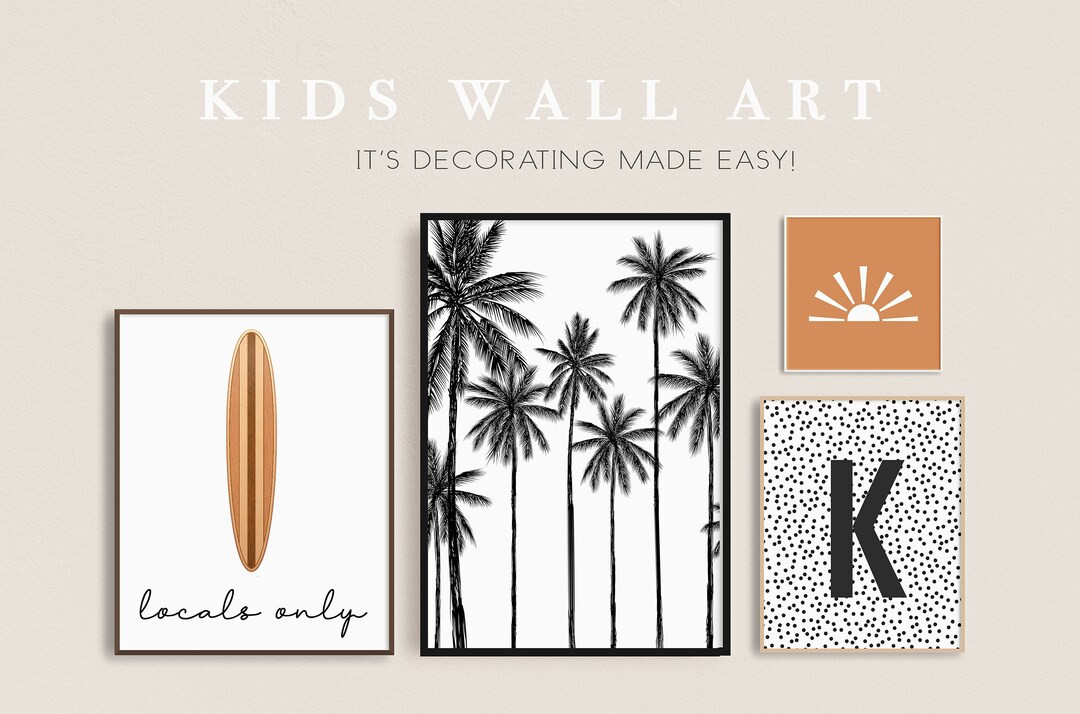 Beach Nursery Decor Set of 4 Prints Sea Sand Sun Printable - Etsy | Etsy (US)