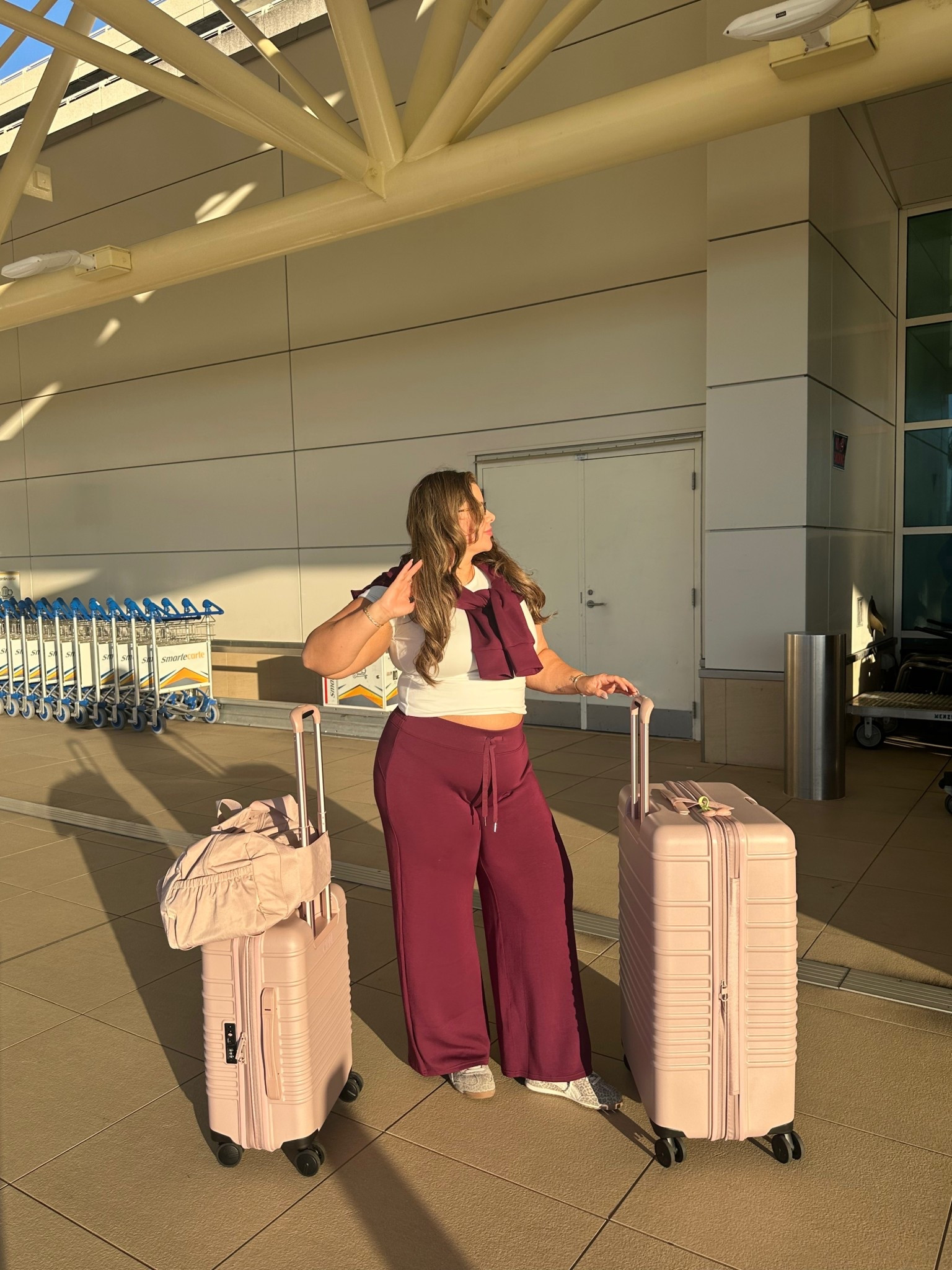 my airport outfit 🎀🤎 everything I’m wearing is on sale rn! Wearing size 1x in everything ✨

#LTKCyberWeek #LTKootd #LTKMidsize