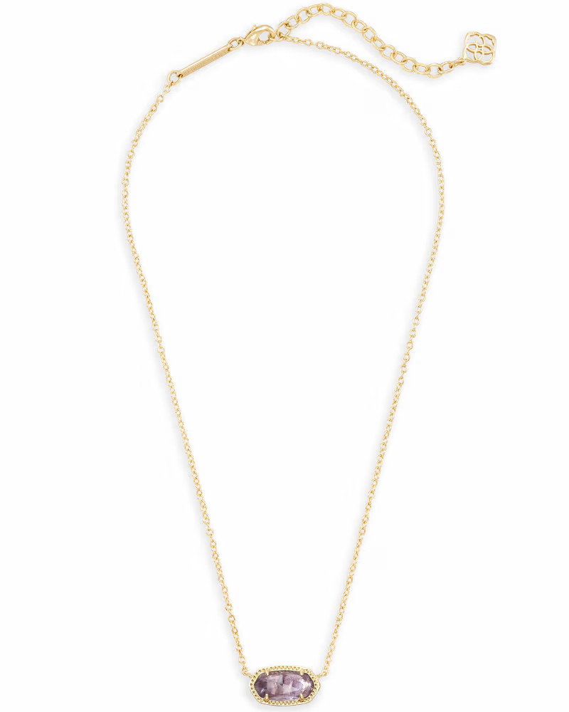 Elisa Gold Short Pendant Necklace In Amethyst | Kendra Scott