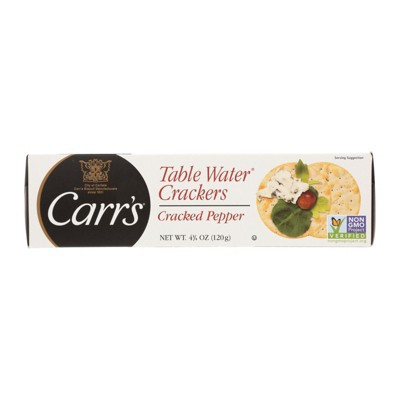 Carr's - Table - Water Crackers - Bite Size with Cracked Pepper - Case of 12 - 4.25 oz | Target