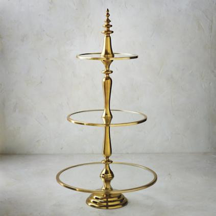 Amelie Round Tiered Servers | Frontgate | Frontgate