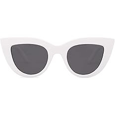 YOSHYA Retro Vintage Narrow Cat Eye Sunglasses for Women Clout Goggles Plastic Frame | Amazon (US)