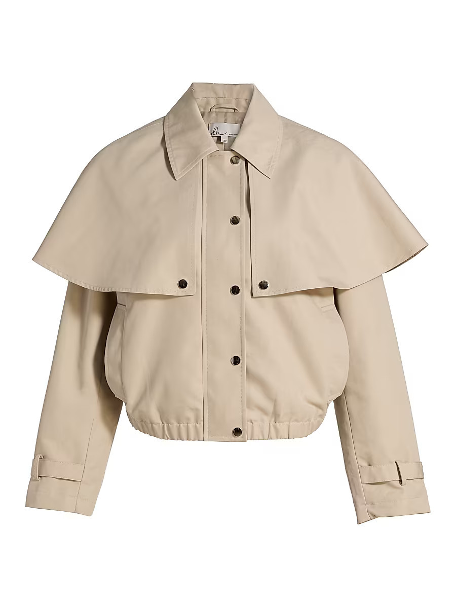 Women's Lyla Layered Cotton-Blend Jacket - Stone - Size Large | Saks Fifth Avenue