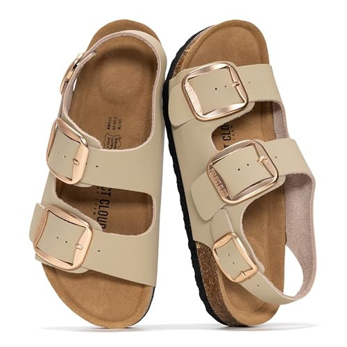 Project Cloud 100% Genuine Leather Beach Sandals for Women 2026 with Lightweight & Comfortable Slides for Women - Non Slip with Memory Foam Slingback Womens Sandals 2026 (GARDA,BEIGLEA,9) | Amazon (US)