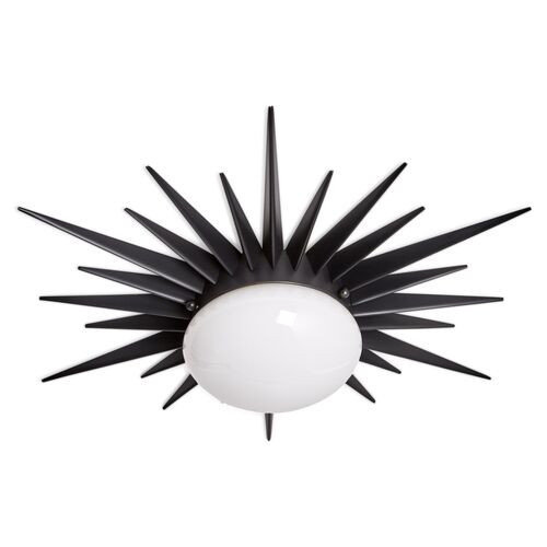 Solana Flush Mount, Nickel | One Kings Lane