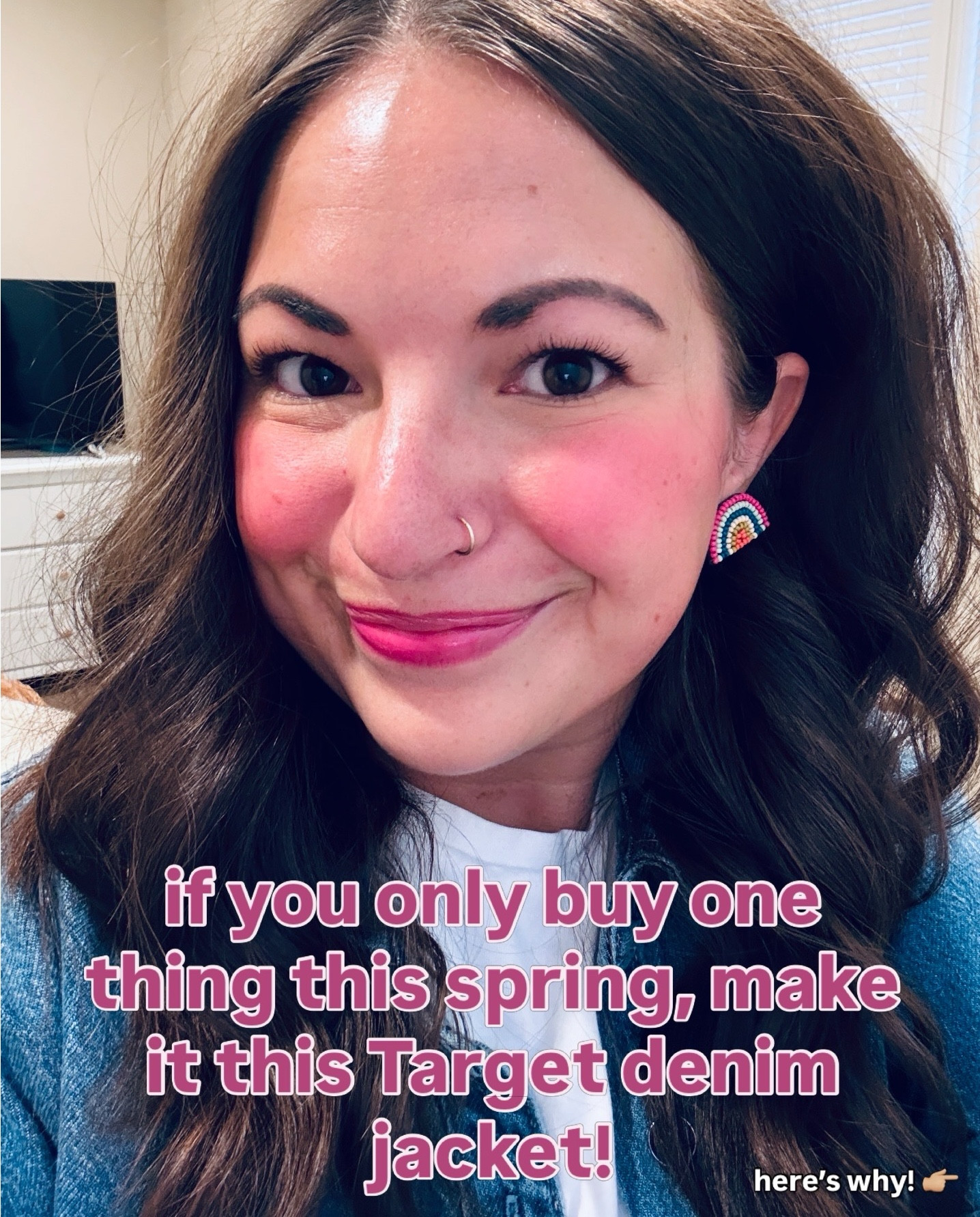 if you only buy one thing this spring, make it this Target denim jacket! The kind of denim jacket you can throw on with literally anything. Oversized, insanely soft & instantly pulls any outfit together. If you see me wearing this every day… mind your business 😉

#LTKMidsize #LTKootd #LTKWorkwear