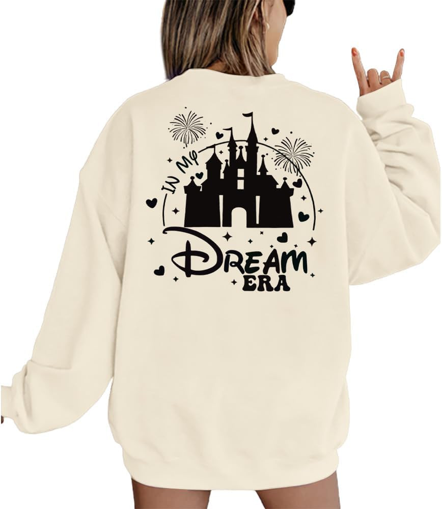 MYHALF Believe In The Magic Sweatshirt Women Crewneck Magic Pullover Shirt Family Vacation Castle... | Amazon (US)