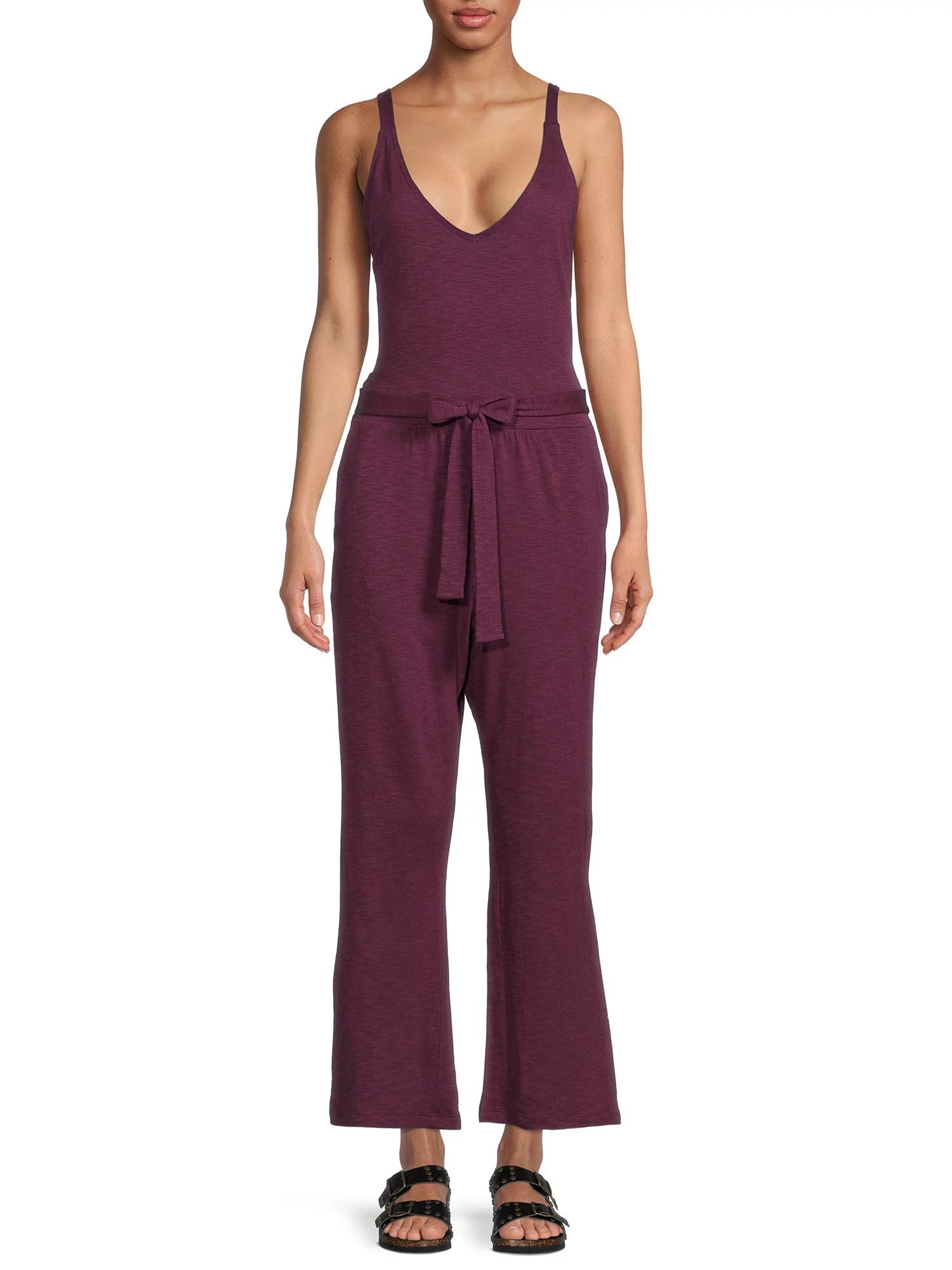 Time and Tru Women's Sleeveless Jumpsuit - Walmart.com | Walmart (US)