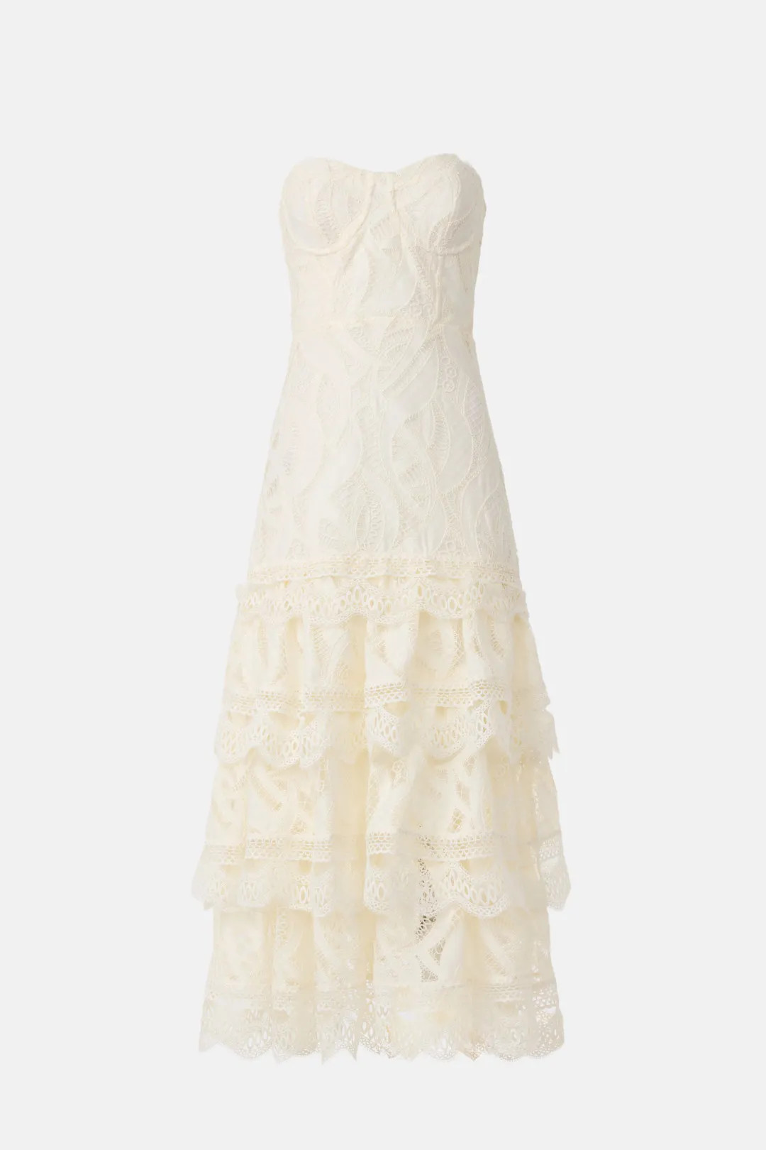 Aura Lace Flutter Midi Dress | Rent the Runway