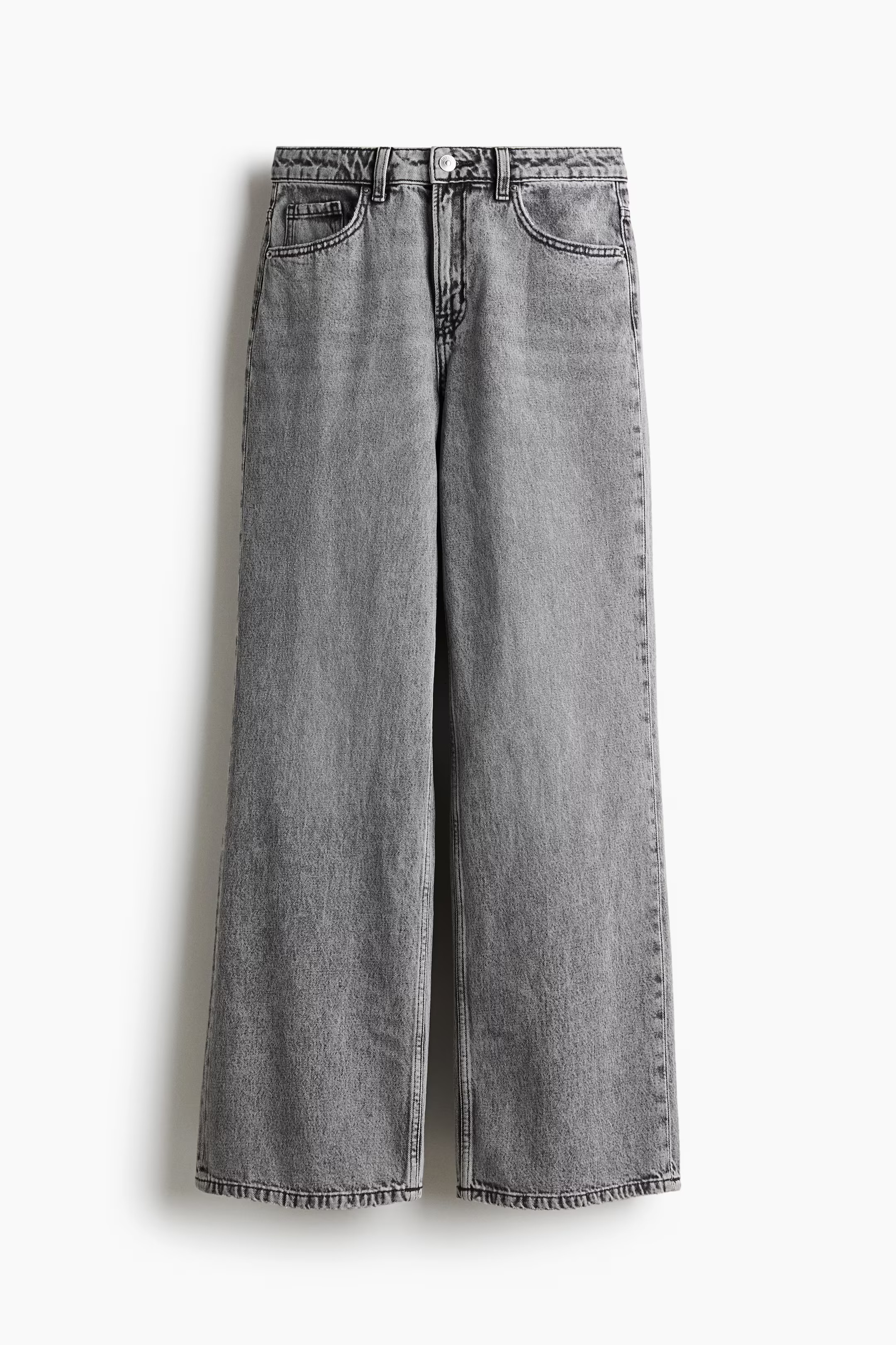 Wide High Jeans - Gray - Ladies | H&M CA | H&M (US + CA)
