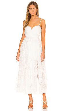 SAU LEE Selena Lace Dress in White from Revolve.com | Revolve Clothing (Global)