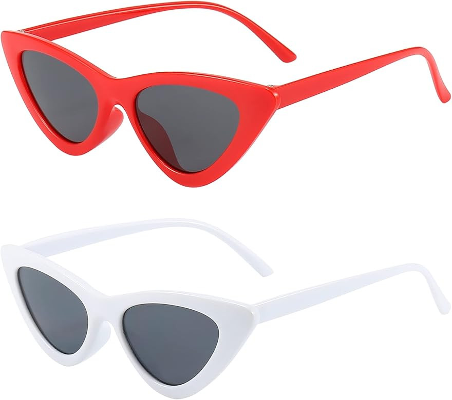 Dollger Cat Eye Sunglasses Vintage Retro Plastic Frame Cateye Sunglasses for Women | Amazon (US)