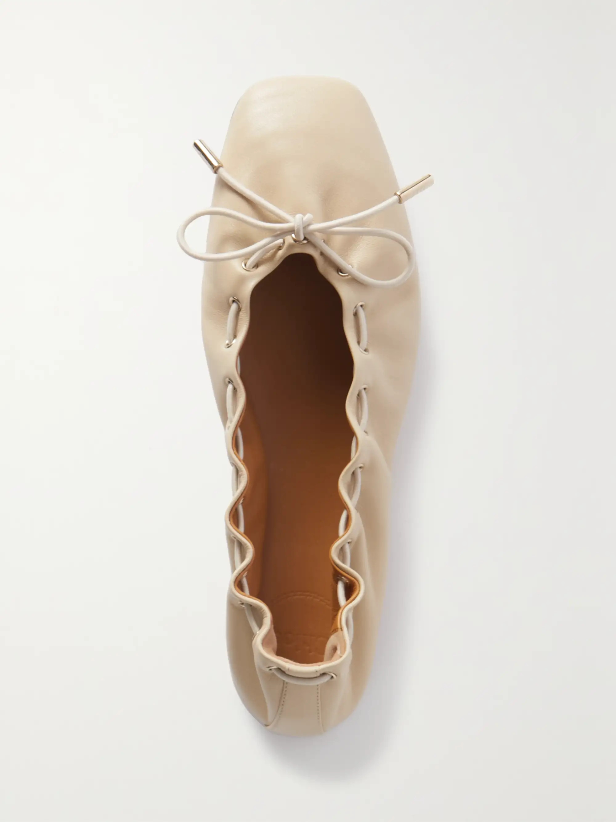 Oracia bow-embellished leather ballet flats | NET-A-PORTER APAC