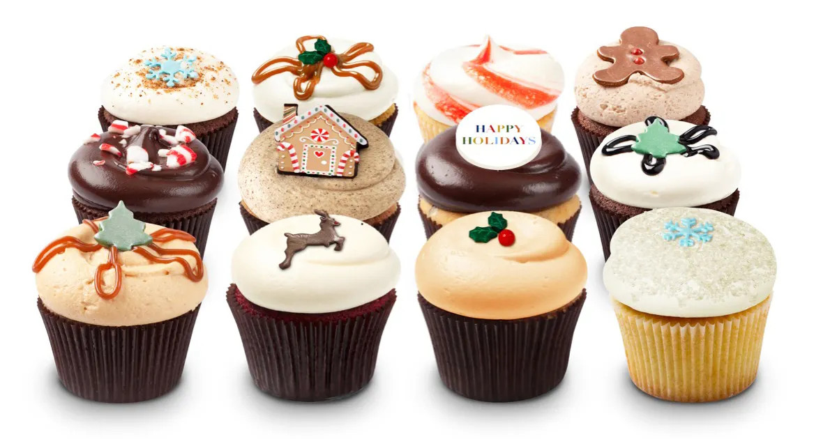 Happy Holidays Cupcake Dozen by Georgetown Cupcake | Goldbelly | Goldbelly
