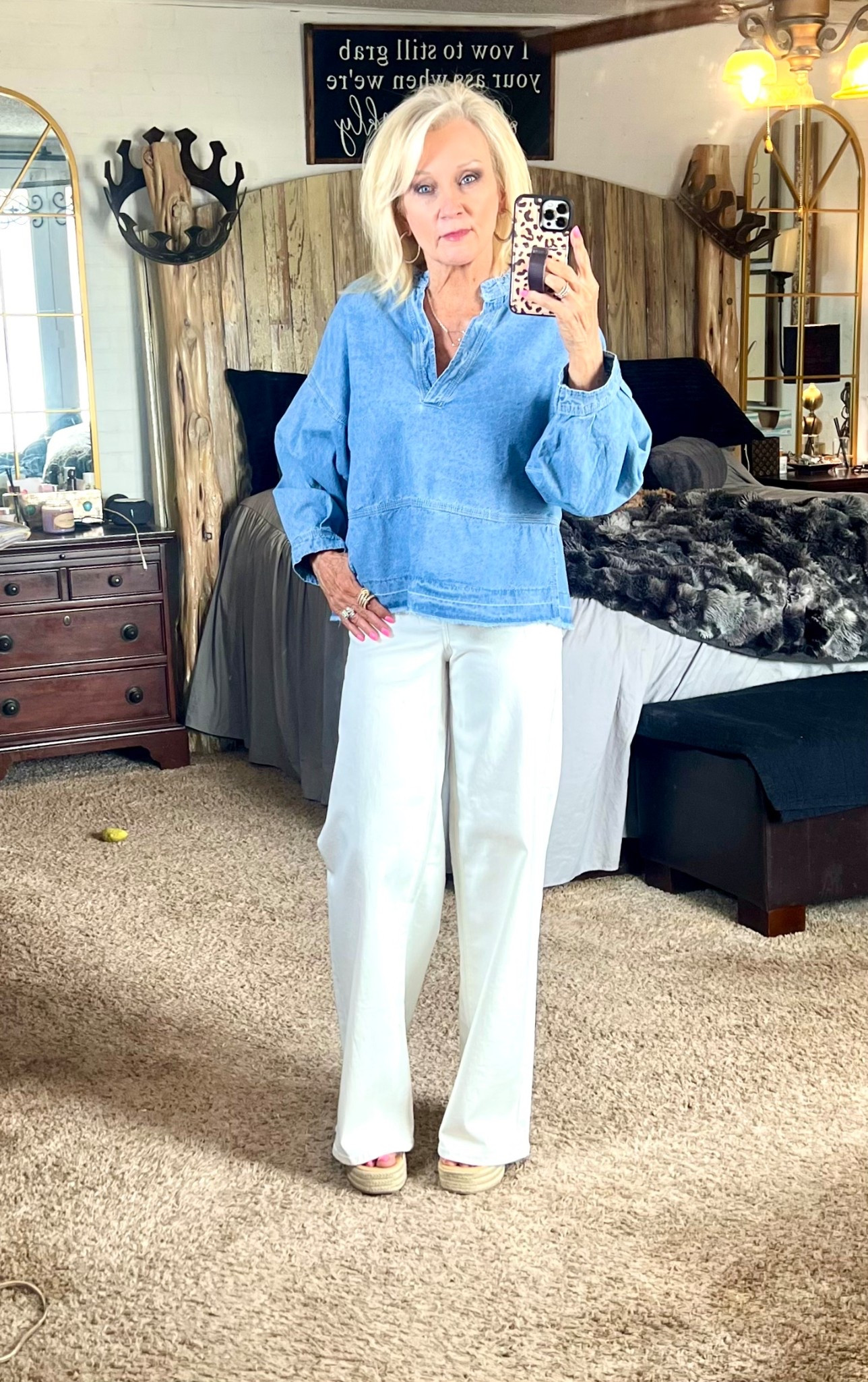 Nothing better than a denim top with white jeans 

#LTKootd #LTKMothersDay #LTKmomlife