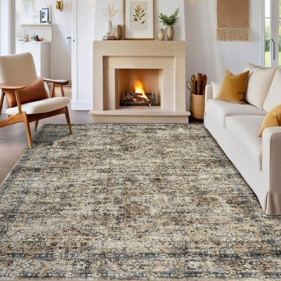 Oriental Machine Washable Rug with Rubber Backing Non-Slip Throw Carpet Non Shedding Low Pile Traditional Accent Rug | Target