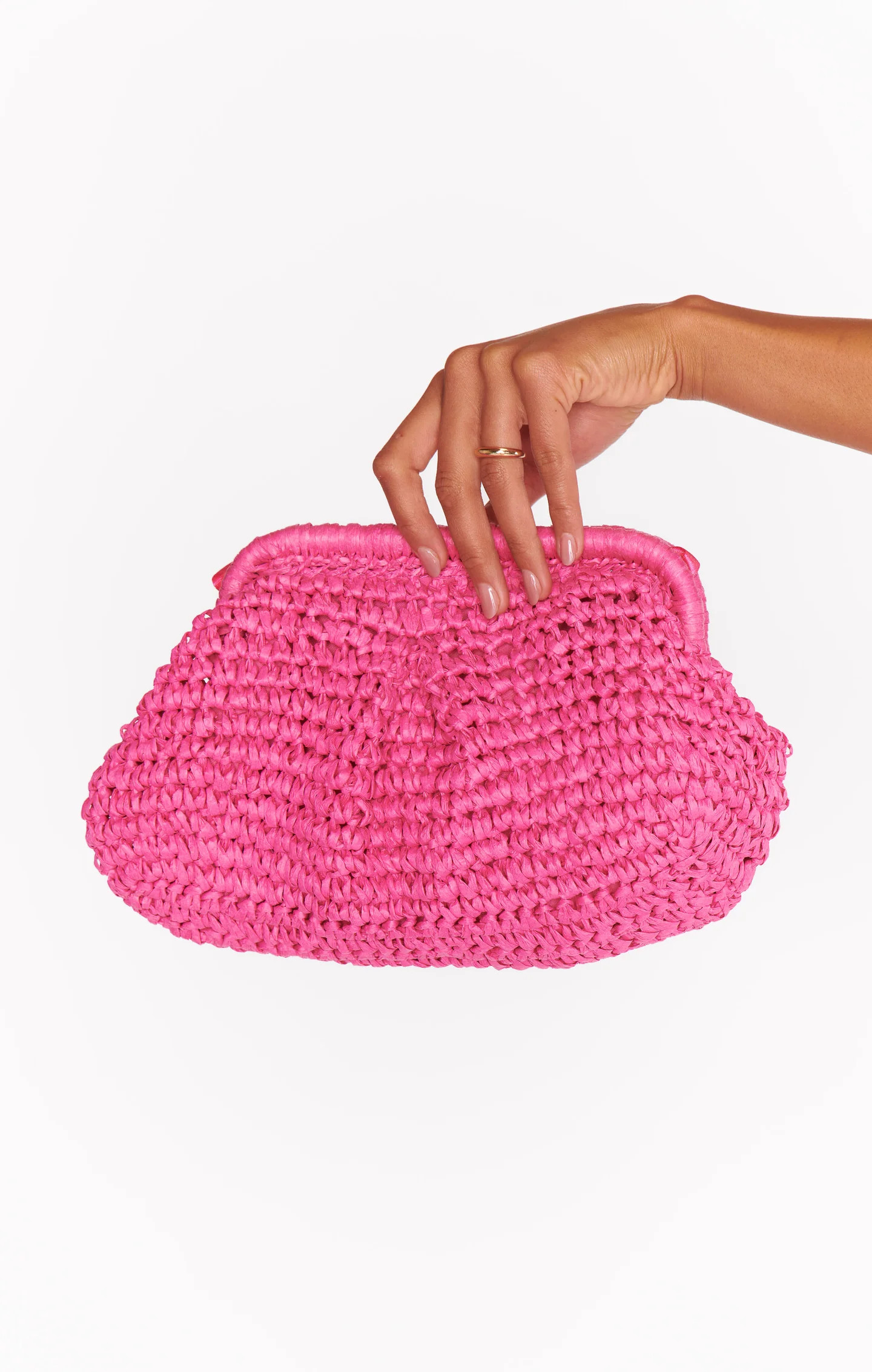 Ria Raffia Clutch ~ Hot Pink | Show Me Your Mumu