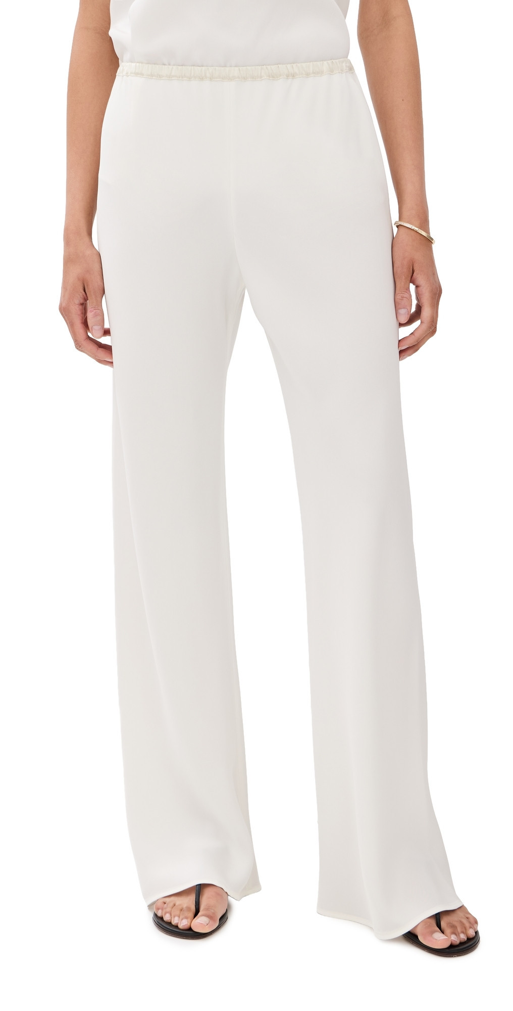 Sablyn Naomi Bias Cut Pull On Silk Pants White M | Shopbop
