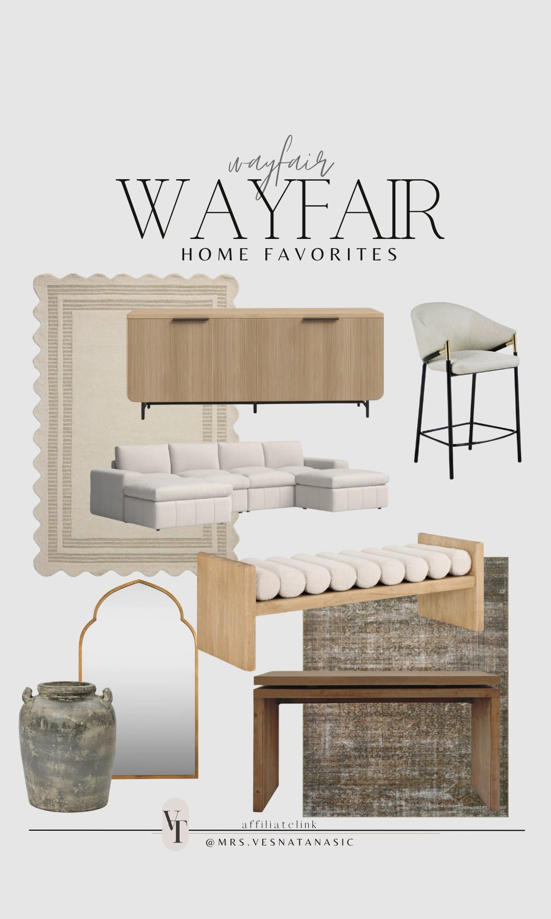 Wayfair home favorites on sale now! @wayfair #wayfairhome #wayfairfinds #wayfair Wayfair finds, counter stools, bench, sideboard, console table, rugs, modern home, sectional, mirror, vase, 

#LTKSaleAlert #LTKHome #LTKStyleTip
