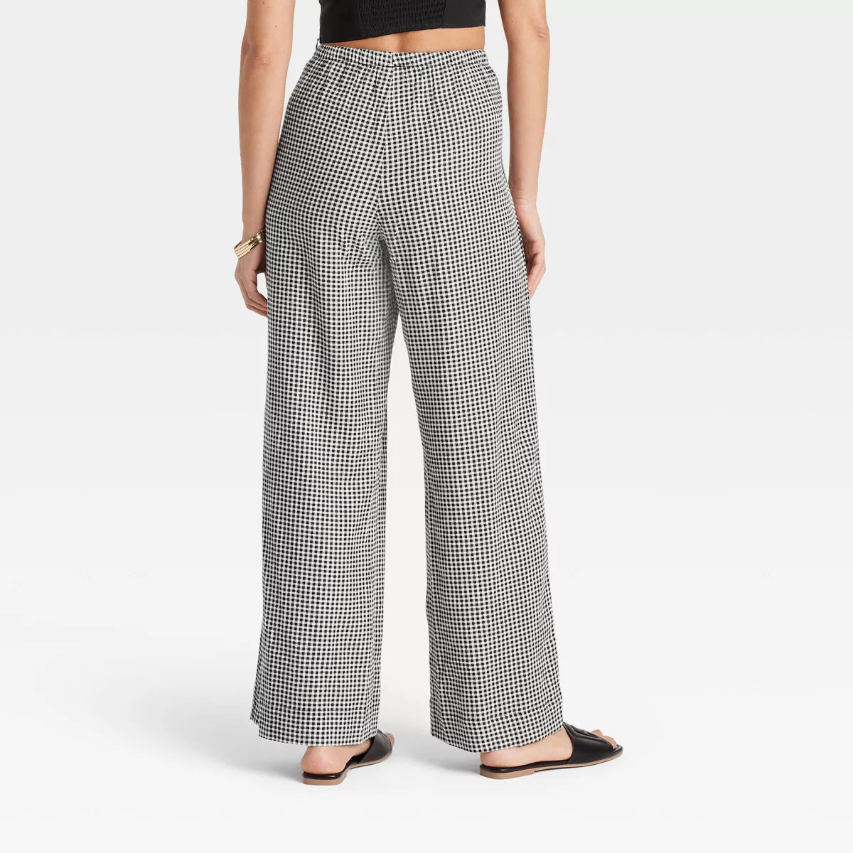 Women's Mid-Rise Wide Leg Linen Pull-On Pants - A New Day™ | Target