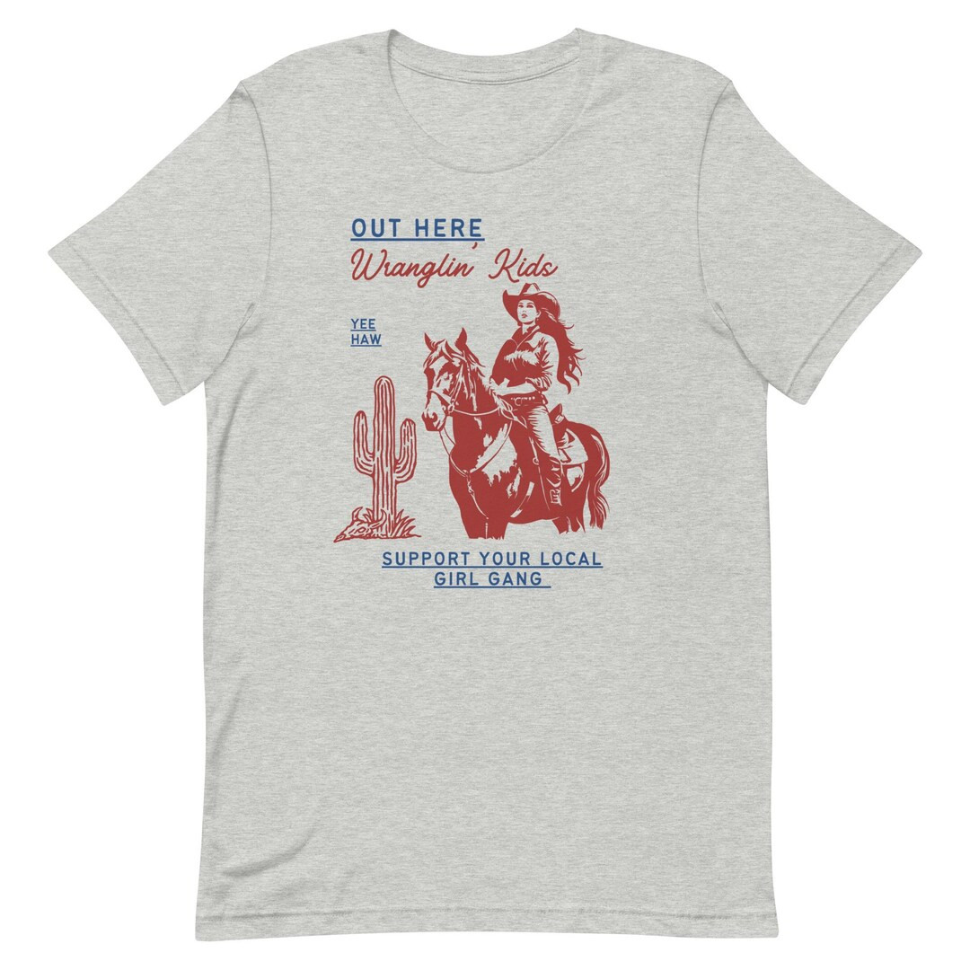 Cowgirl Mom T-shirt wrangling Kids Western Tee Funny Mom Shirt - Etsy | Etsy (US)