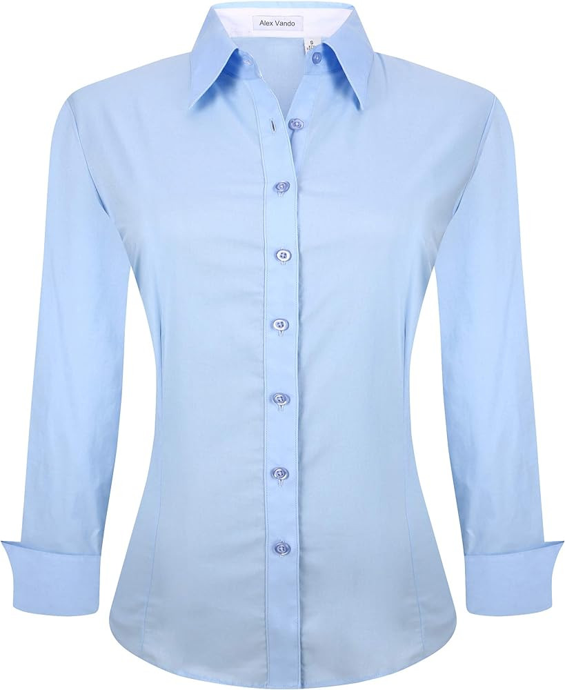 Alex Vando Dress Shirts Regular Fit Work Shirt | Amazon (US)