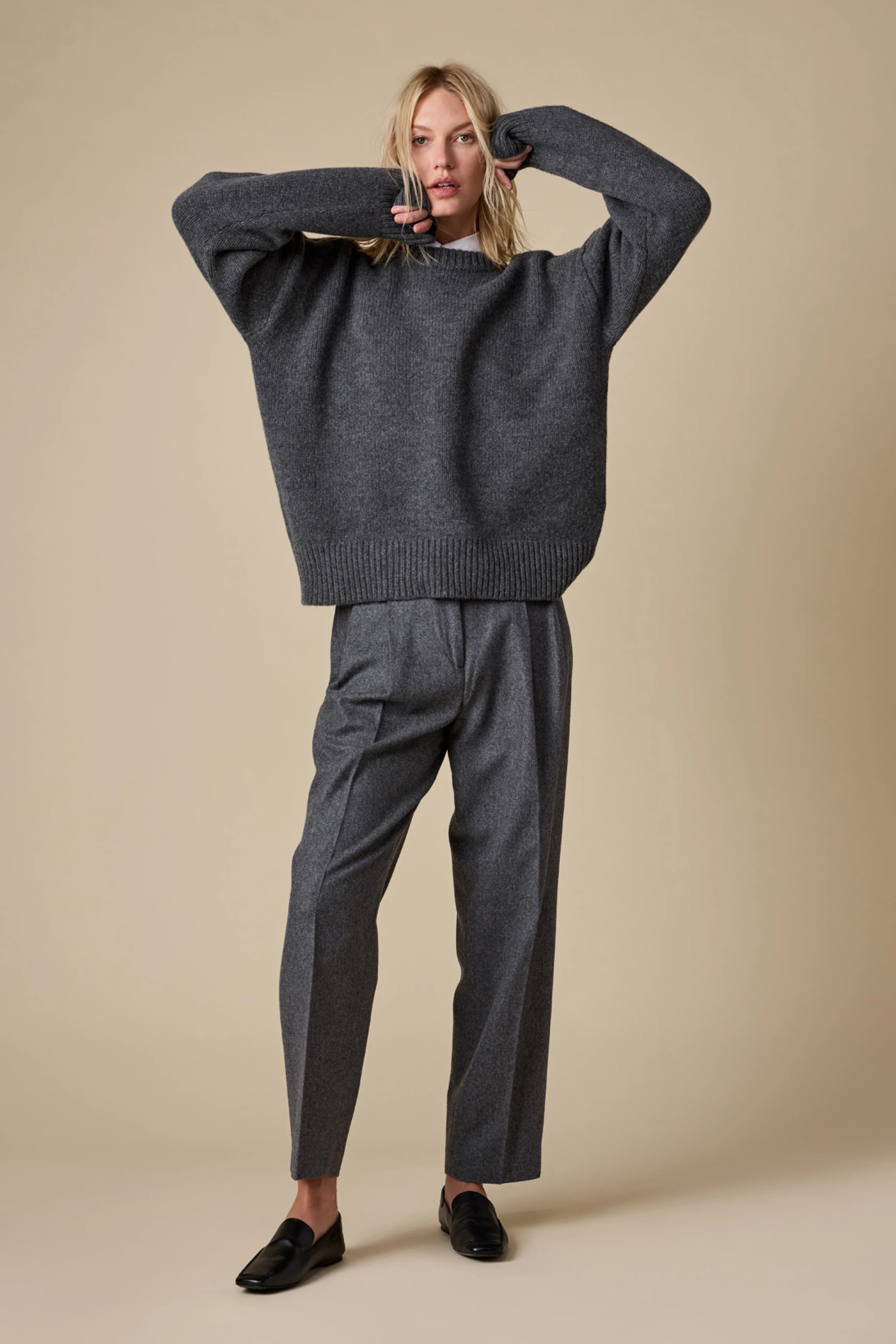 The Cashmere Signature Crew in Charcoal | Sold Out NYC