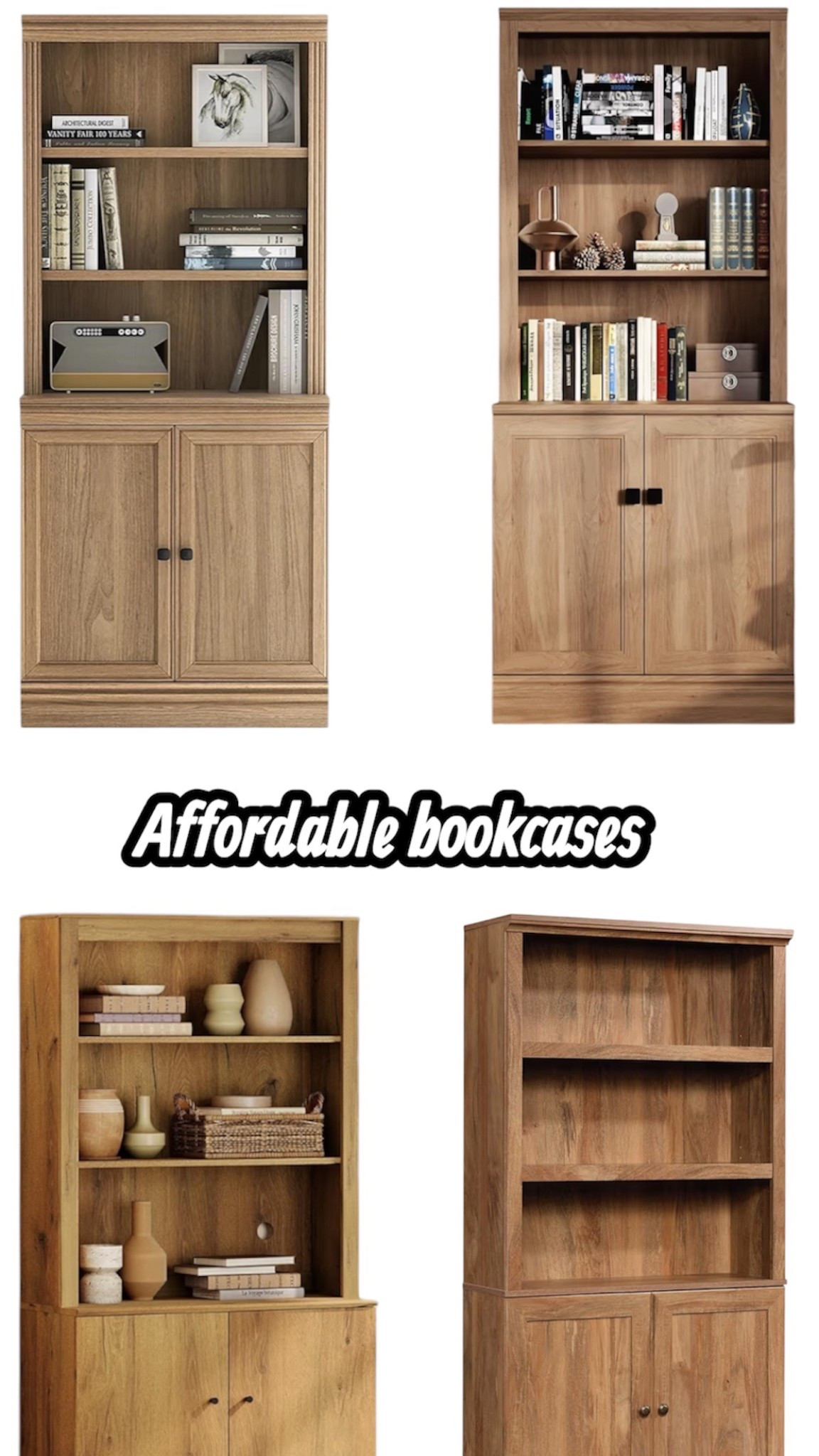 Affordable bookcase hutch cabinet 

#LTKHome