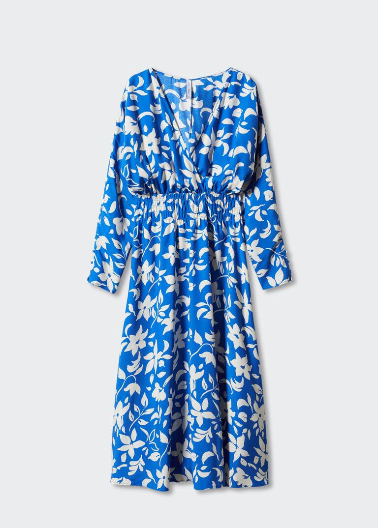 Printed dress with ruffled detail -  Women | Mango United Kingdom | MANGO (UK)