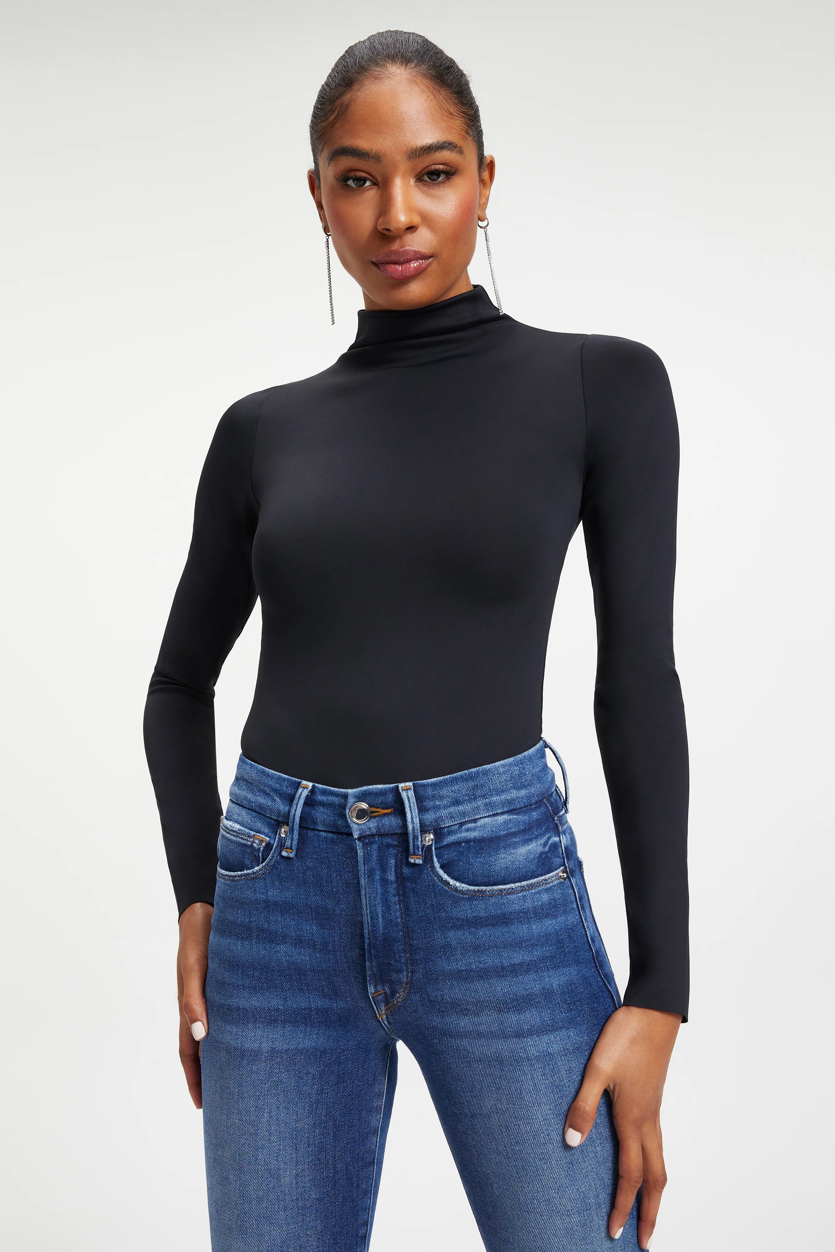 SCUBA FUNNEL NECK BODYSUIT | BLACK001 | Good American