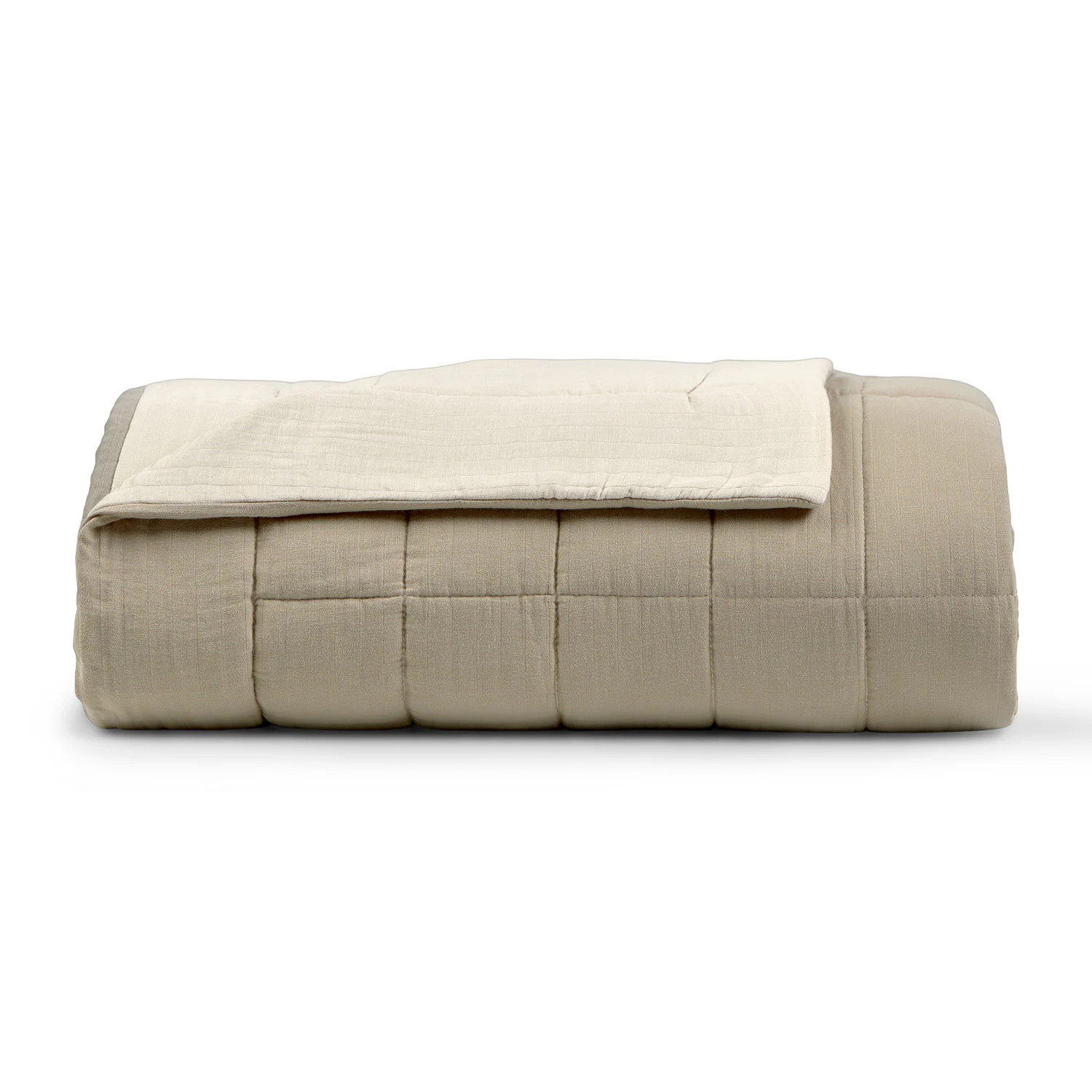 Leni King Cotton Gauze Quilt - Duo Taupe | Article