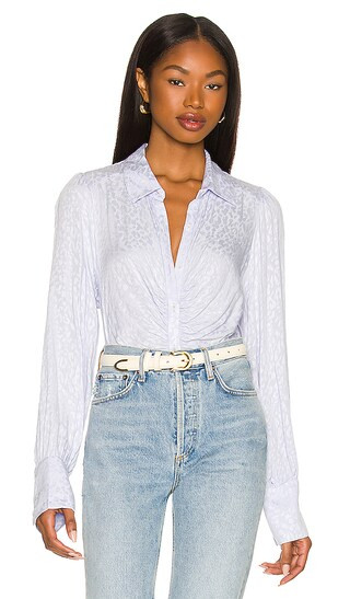 X REVOLVE Bianca Blouse in Blue Moon | Revolve Clothing (Global)