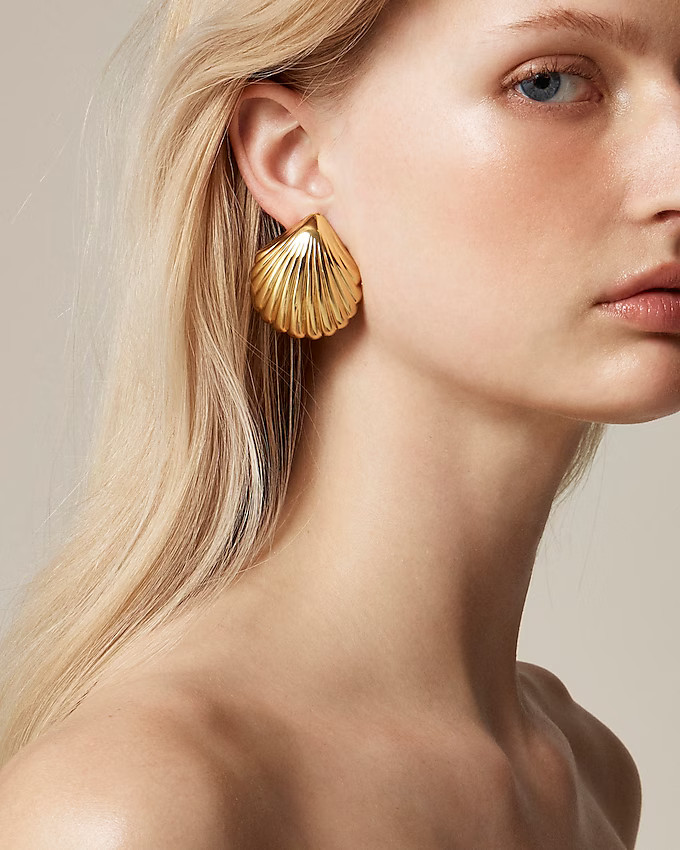 Metallic shell earrings | J. Crew US